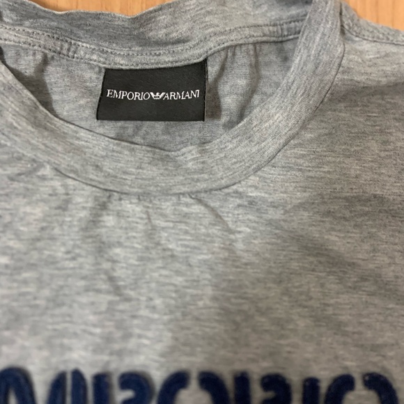 Men’s Emporio Armani Designer Tencel T-Shirt - Picture 3 of 3